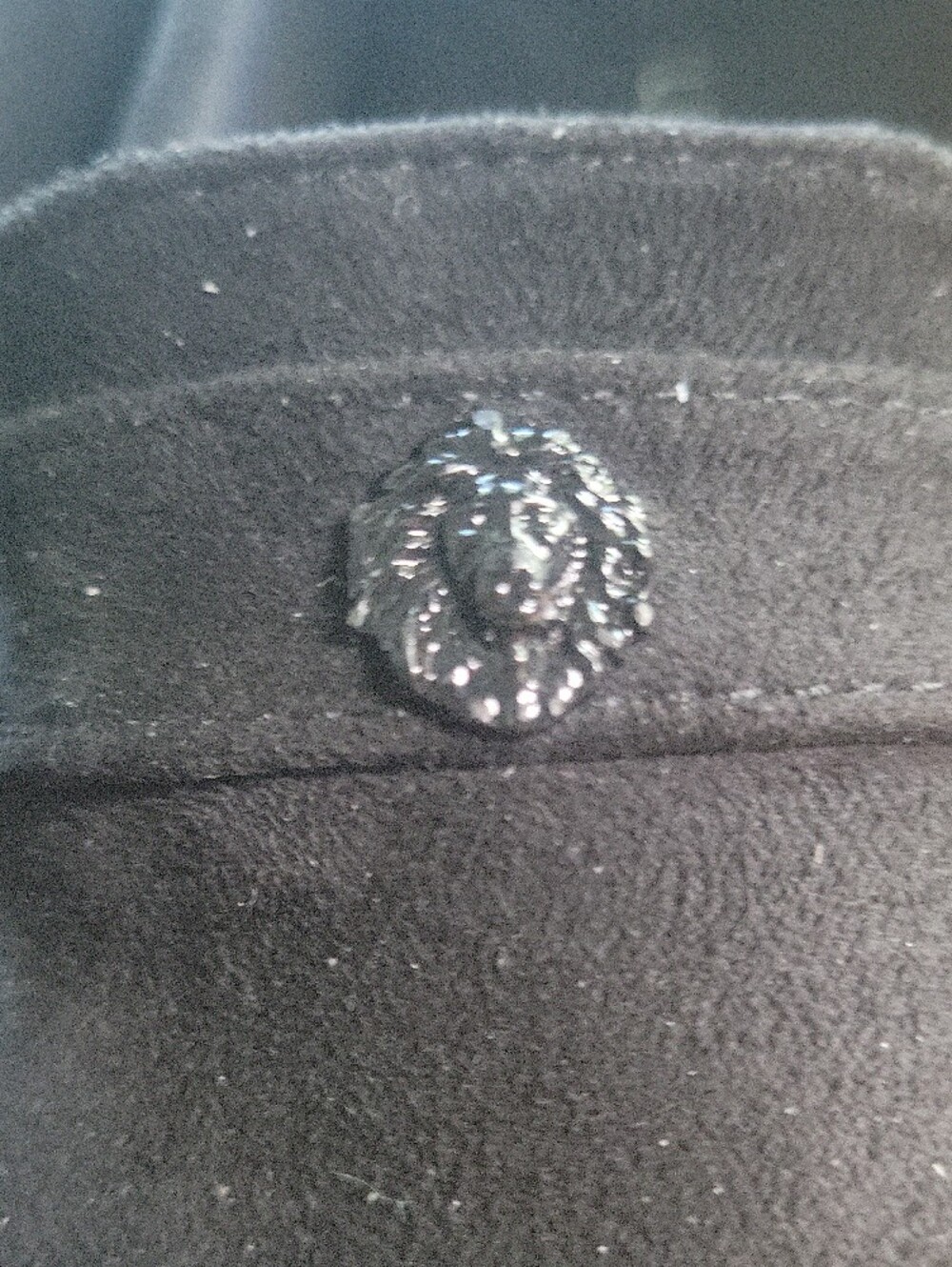 NWOT Anne Klein Black Suede Penny Loafers with Decorative Emblem - Picture 9 of 12